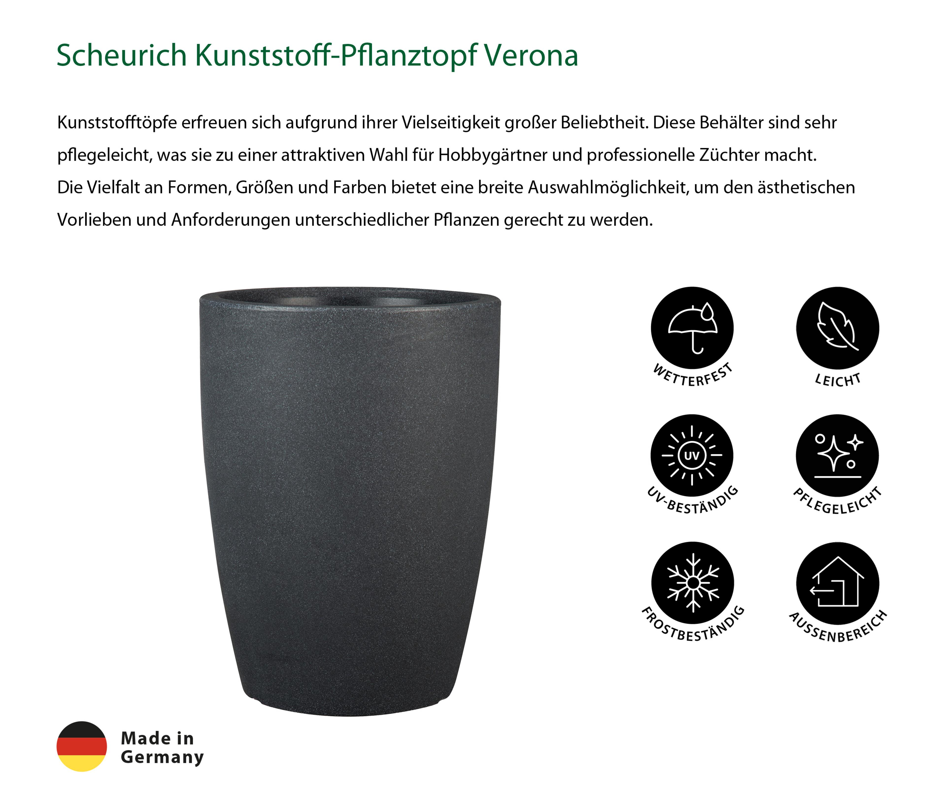 Scheurich Kunststoff-Pflanztopf Verona, rund, | Dehner