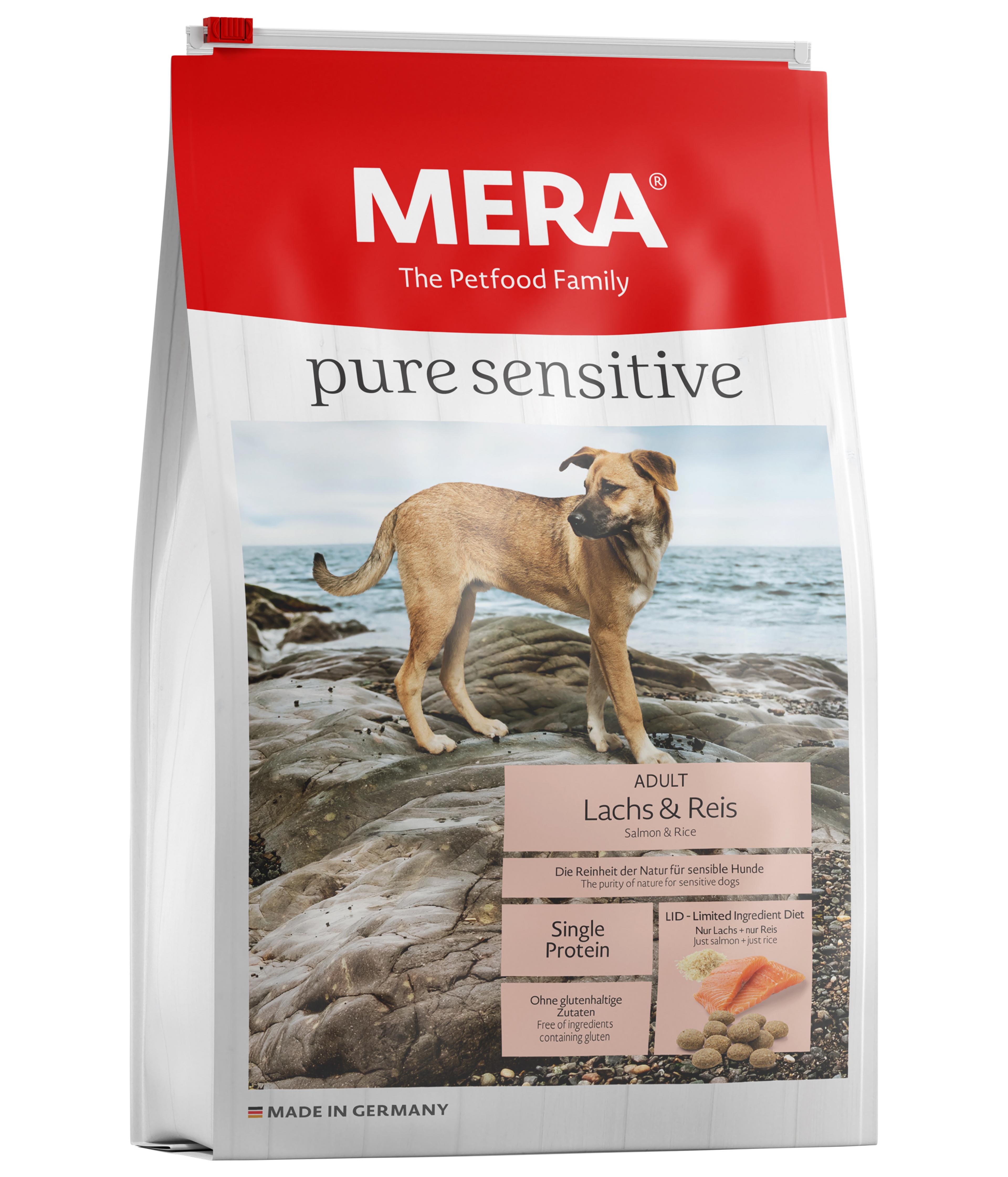 MERA Trockenfutter fr Hunde pure sensitive Adult, Lachs & Reis