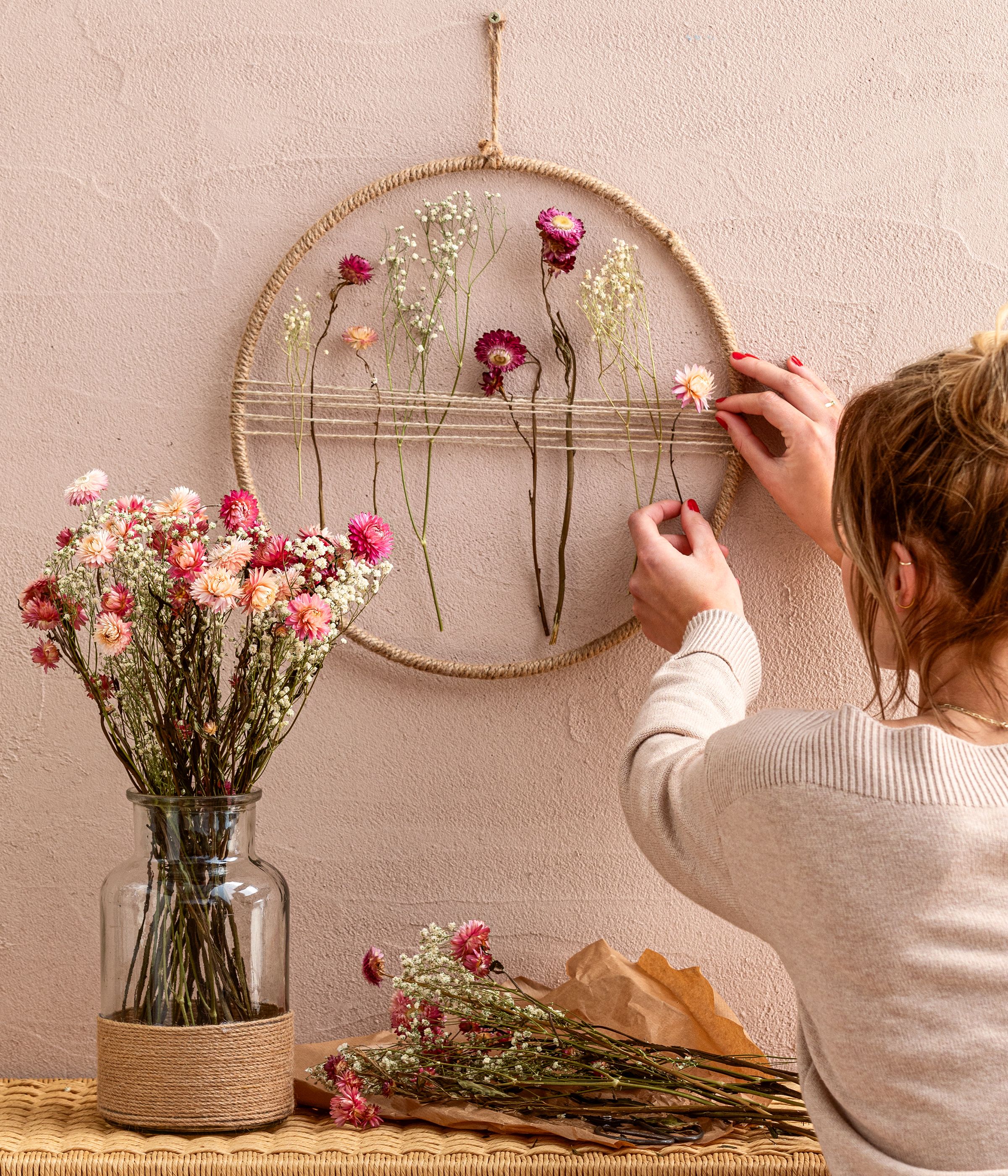 70 Stück Getrocknetes Schleierkraut – Naturbelassen, Elfenbeinweiß, 15 Cm Länge – Ideal Für Hochzeitsdeko, Kränze, Karten, Vase & DIY-Projekte Mini Trockenblumen Basteln