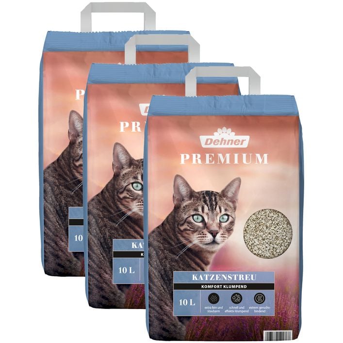 Dehner Premium Katzenstreu Komfort Klumpend, 3 | Dehner