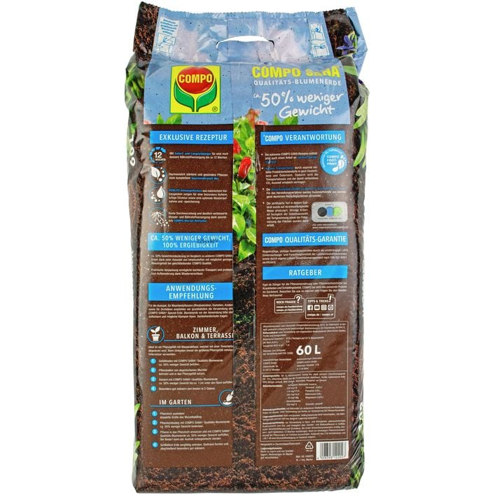 COMPO Sana Qualitts-Blumenerde 50% weniger | Dehner
