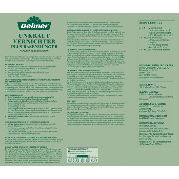 Dehner Unkrautvernichter plus Rasendnger | Dehner