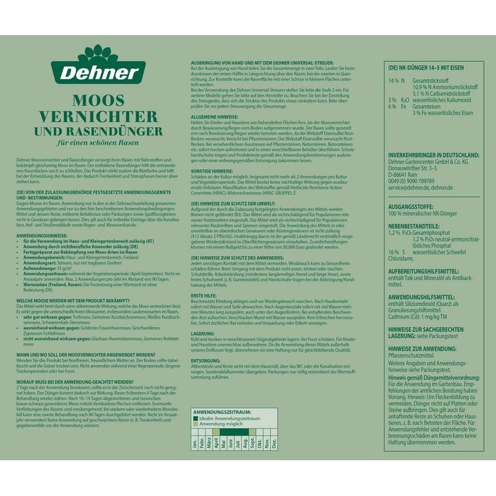 Dehner Moosvernichter und Rasendnger | Dehner