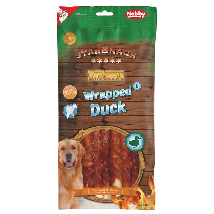 Nobby StarSNACK Barbecue Wrapped Duck 375 G