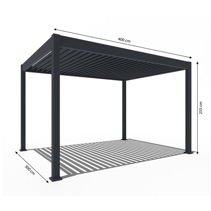 Weide Pergola LED E-Deluxe 3x4, ca. | Dehner