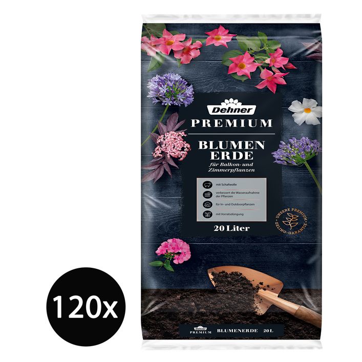 Dehner Premium Blumenerde, 120 x 20 Liter | Dehner