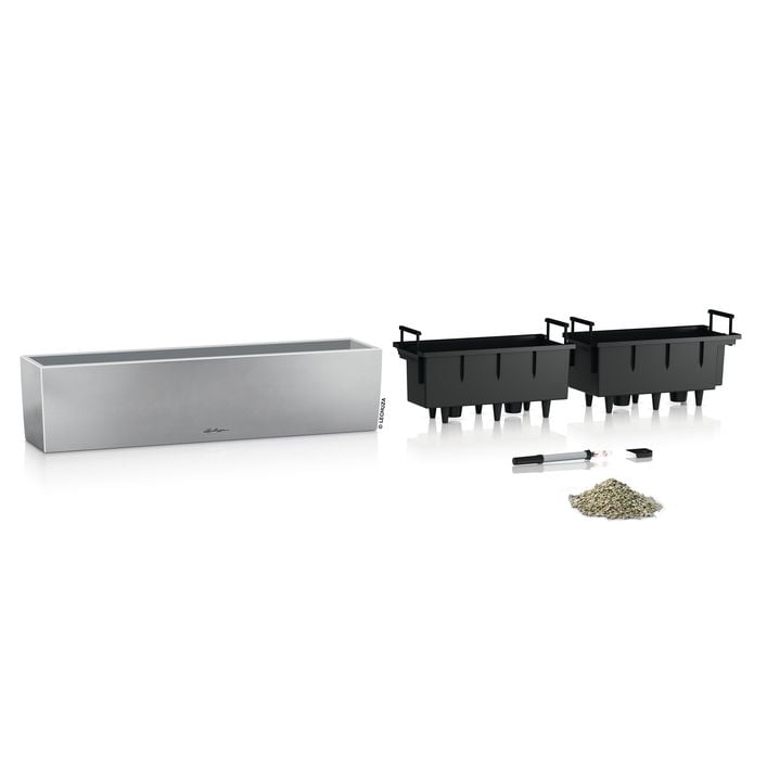 LECHUZA Edelstahl-Kasten Balconcera Steel, | Dehner