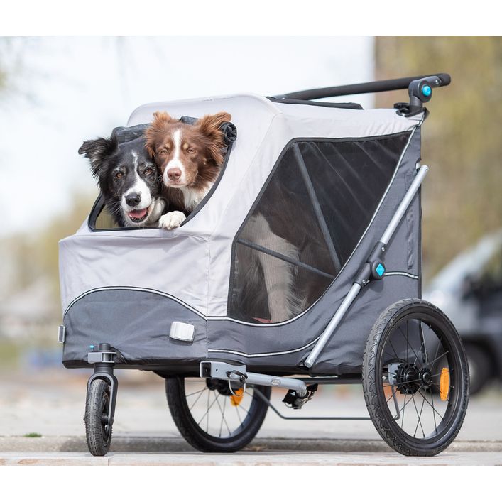 Trixie Fahrradanhnger fr den Hund, grau | Dehner