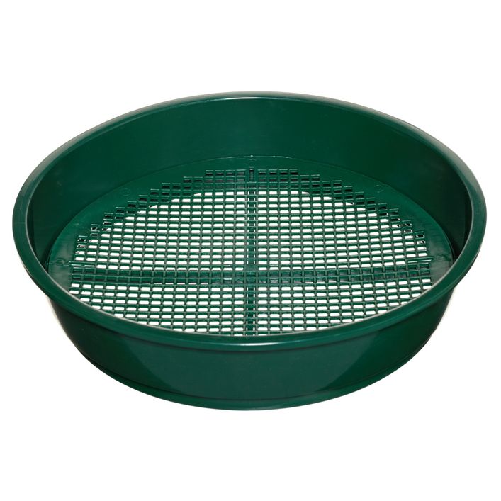 2er-Set Bodensieb Für Garten – 20,8 X 18,4 Cm, Grün, Kunststoff, Zum Sieben Von Erde, Sand, Kies