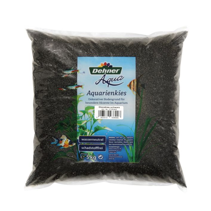 Dehner Aquarienkies, 5 Kg, Körnung 2-3 Mm, Bunt Gemischt (gelb, Hellblau, Orange)