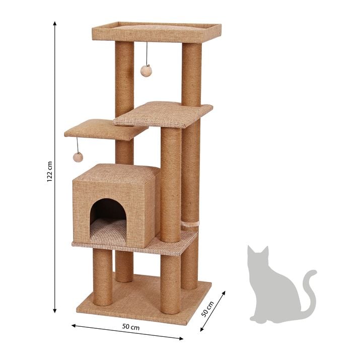 Whisker city deluxe cat home with jute rope discount