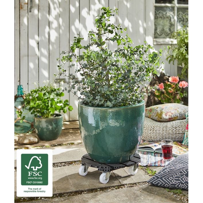 blumenkasten balkon set Balkonkasten aus Bambusleisten – Natürlicher Blumenkasten Balkon –  Bambusbasis main image 0
