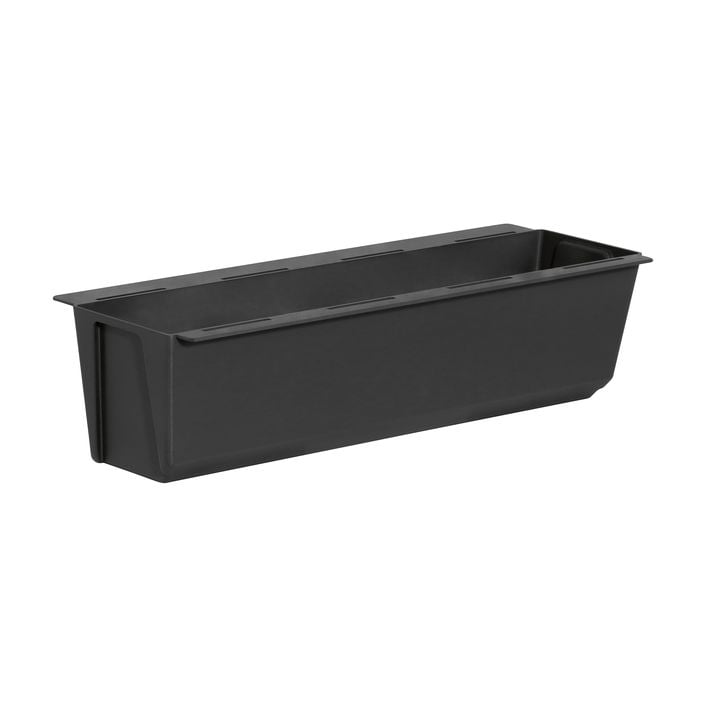 blumenkasten rattan 90 cm Blumenkasten mit Untersetzer 60 cm lang Rattan-Optik anthrazit