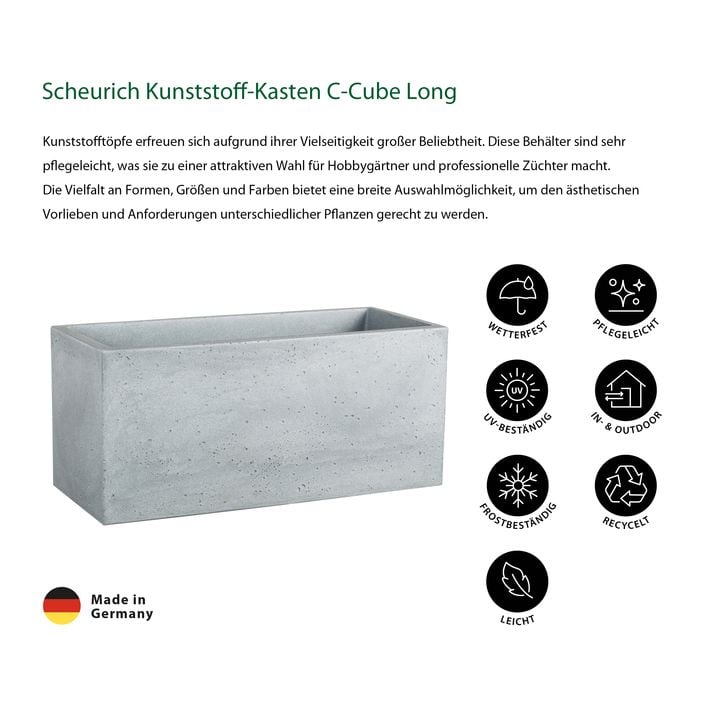 Scheurich No1 Style Pflanzkübel 35cm - Moderner Blumentopf Mit Wasserablauf