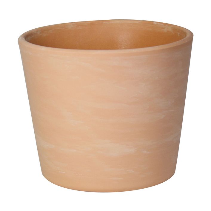INOOMP Terrakotta-Übertopf Rund, Glasiert – Ca. 9,7x9,7x7,3 Cm, Für Sukkulenten & Kleine Pflanzen, Innen & Außen