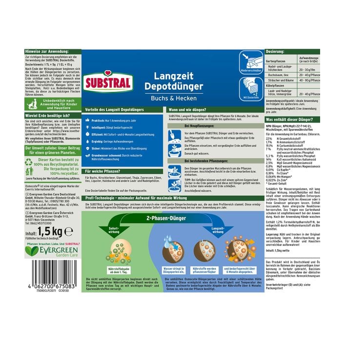 Substral Langzeit Depotdnger Buchs & | Dehner