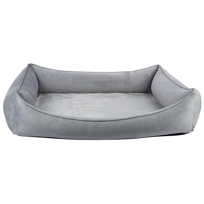 Majestic Sherpa Bagel Hundebett XL – 132 Cm, Grau, Wasserdichter Boden, Mit Nackenrolle Für Große Hunde
