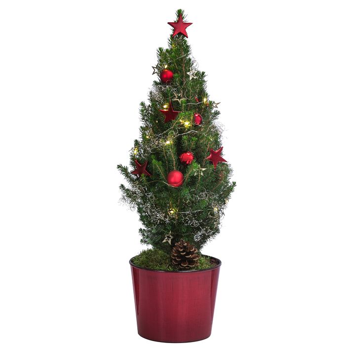 Geschmckter Weihnachtsbaum Antikrot, mit | Dehner