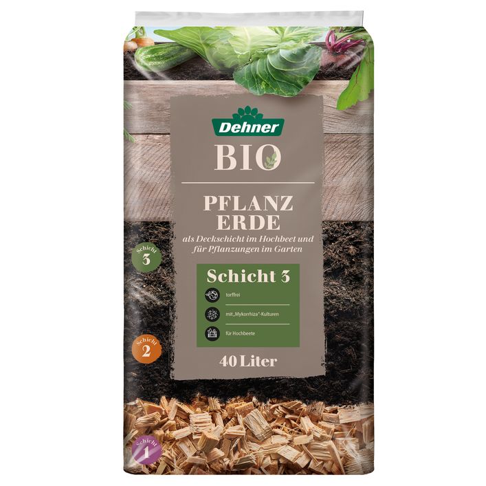 Garten Erd Pro Natur BIO Hochbeet-Erde 40 Liter (25 Kg) - Mit Grnstempel,  Perfekt Fr Gemse & Kruter Bio Hochbeeterde
