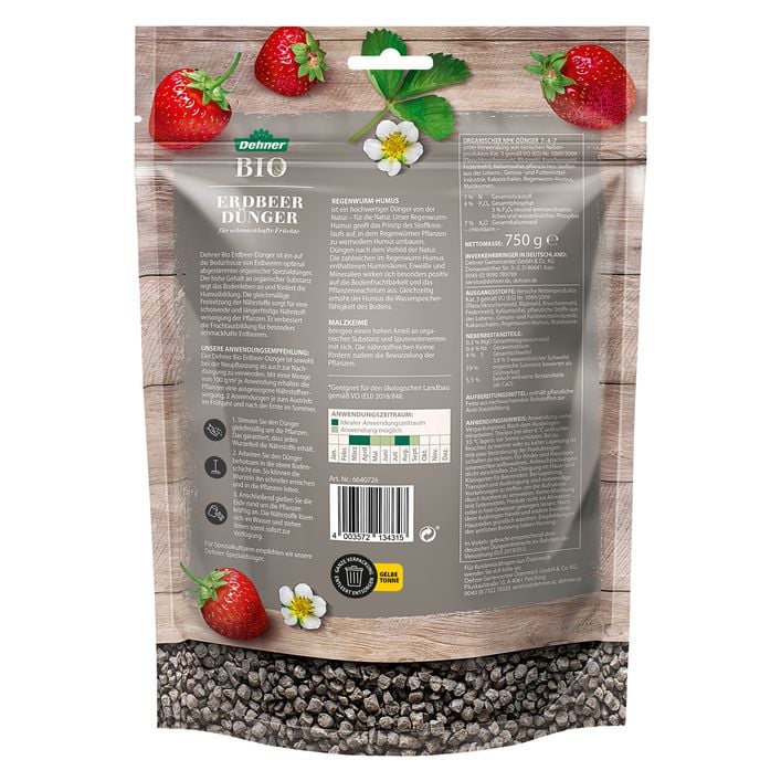Dehner Bio Erdbeer-Dnger, 750 g | Dehner