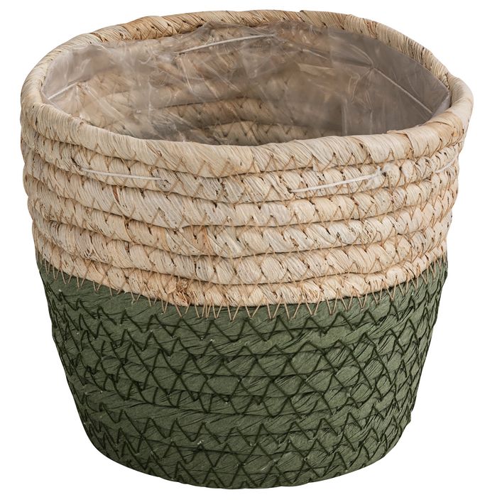 Runder Seegras-Korb Mit Einsatz – Naturmaterial, Ca. 22 Cm | Ideal Als Pflanzschale Oder Deko