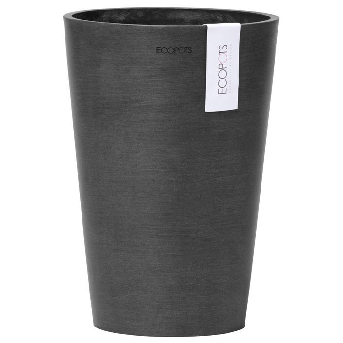 blumenkästen aus rattan Blumenkasten mit Untersetzer 60 cm lang Rattan-Optik anthrazit main image 0