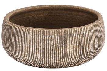 Dehner Keramik-Schale Isolde, bauchig, braun, ca. Ø24/H12 cm - Keramik