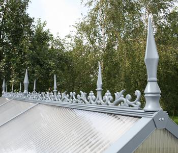 KGT Dachfirstverzierung für Gewächshäuser Typ IV, Silber - Aluminium