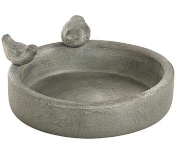 Dehner Keramik Vogeltränke mit 2 Vögeln, Ø 28 cm