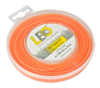 LEO Trimmer Schnur 1,6 mm x 15 m, Orange