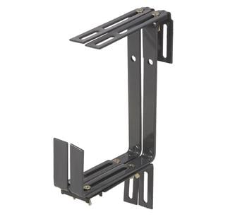 Metall-Blumenkastenhalter für den Balkon, 2 Stück von Dehner, Dunkelgrau - Metall