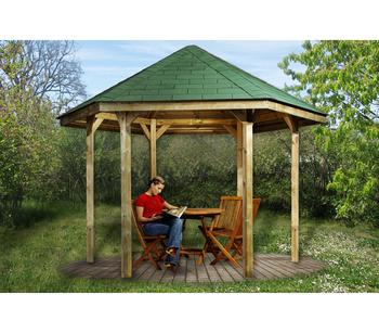 Weka Pavillon 656 Gr. 1, ca. B326/H295/T376 cm, Natur - Fichtenholz