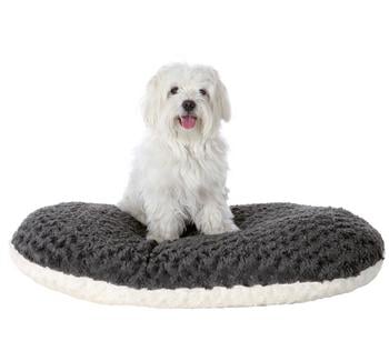 Trixie Hundekissen Kaline, oval, Creme / Grau - Polyester Plüsch