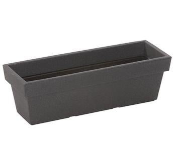 Dehner Kunststoff-Blumenkasten Pisa, ca. B60/H20/T20 cm, anthrazit, Dunkelgrau - Kunststoff