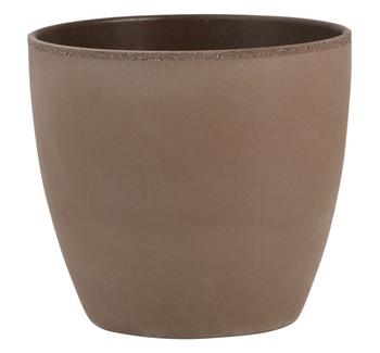 3 x Scheurich Keramik-Übertopf Blumentopf Earth, konisch, braun - Keramik - Mindestbestellmenge: 3 Stk.