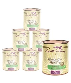 Terra Canis Nassfutter für Hunde Classic-Menüs, Adult, 6 x 800 g