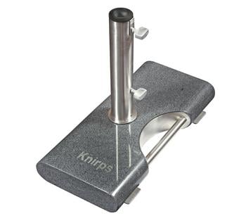 Knirps Balkon-Granitsockel mit Griff, 25 kg, Grau / Silber - Edelstahl Granit