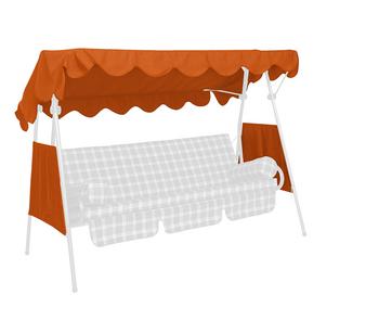 Angerer Sonnendach für 3-Sitzer Modelle, ca. B200/T120 cm, Orange - Polyethylen