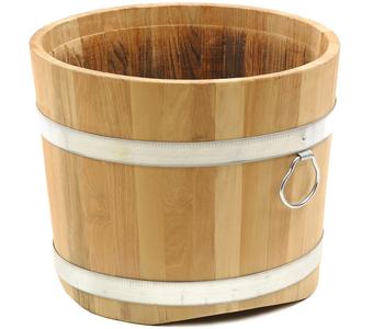 Küferei Kardos Robinienkübel, rund, Hellbraun - Holz