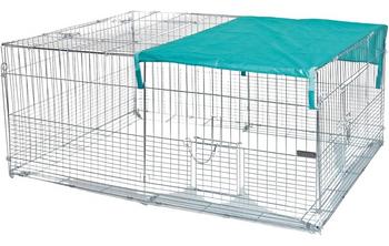 KERBL Jungtier-Freilaufgehege mit Ausbruchsperre, ca. B144/H60/T112 cm - Metall