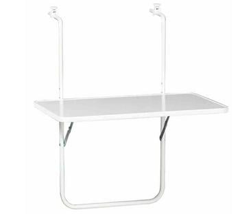 Alco Balkonhängetisch, ca. B60/T40 cm, Weiß - Stahl