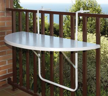 Alco Balkonhängetisch, ca. B100/T50 cm, Weiß - Stahl