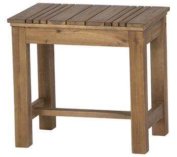 Siena Garden Hocker Falun, B50/H45/T33 cm, Hellbraun - Akazienholz