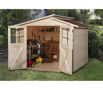 Weka Gartenhaus 323 Gr.2, ca. B290/H221/T217 cm, Natur - Holz