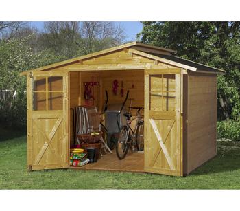 Weka Gartenhaus 323 Gr.3, ca. B330/H232/T217 cm, Natur - Holz