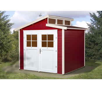Weka Gartenhaus 226 Gr.2, ca. B267/H252/T261 cm, Rot - Holz