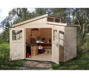 Weka Gartenhaus 226 Gr. 3, ca. B327/H252/T231 cm, Natur - Holz