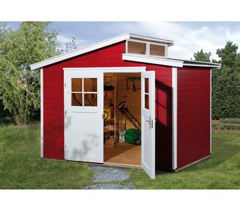Weka Gartenhaus 226 Gr. 3, ca. B327/H252/T231 cm, Rot - Holz