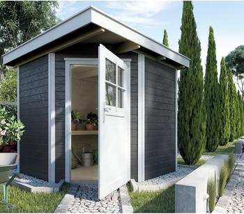 Weka Gartenhaus 229 Gr.1, ca. B244/H217/T244 cm, Dunkelgrau - Holz
