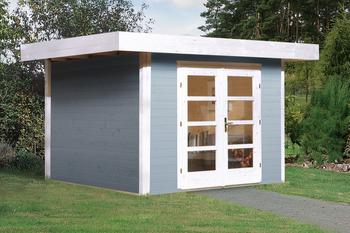 Weka Designhaus 126 Gr.3, ca. B356/H225/T377 cm, Grau - Holz